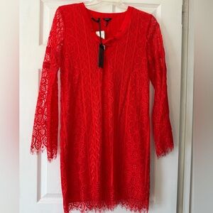 Buffalo David Bitton Red Lace Dress size SP NWT